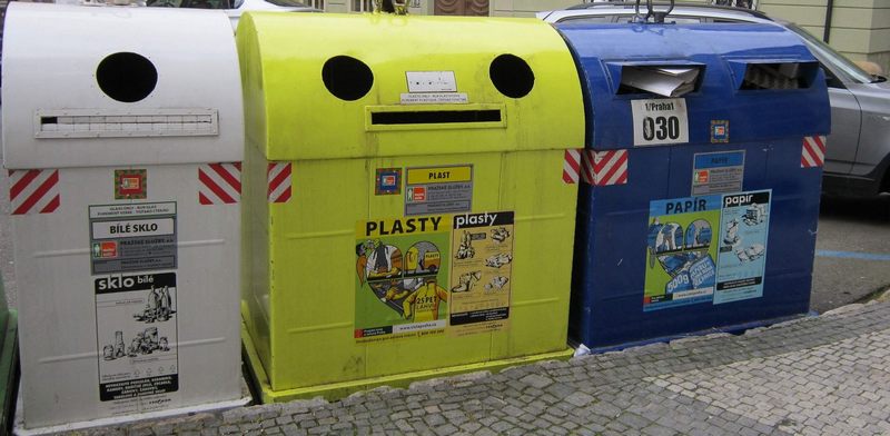 Where to find the nearest waste collection point in Prague?